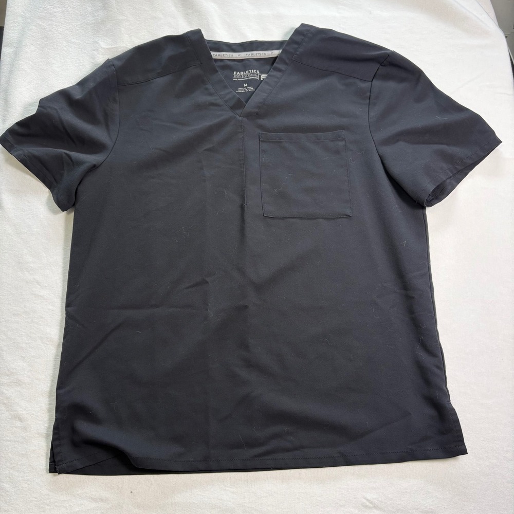 Fabletics, Scrub Top, Black, Size M, MSRP $45
